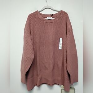 Ava & Viv Dusty Rose Crew Neck Sweater